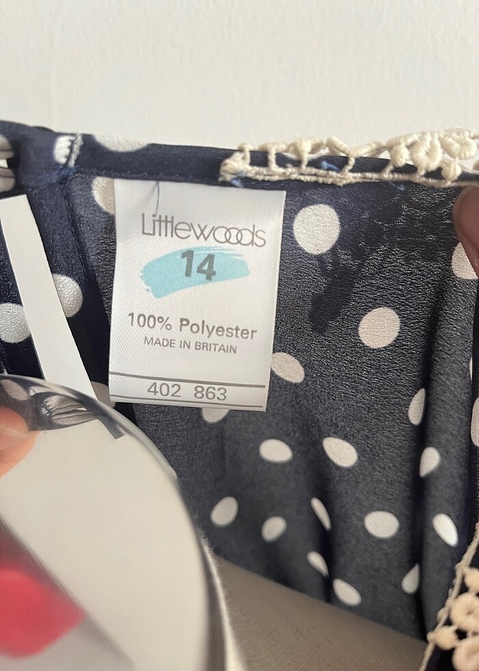 LittleWoods Marka Puantiyeli Büyük Beden Elbise - Görsel 3