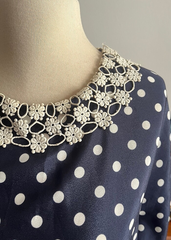 LittleWoods Marka Puantiyeli Büyük Beden Elbise - Görsel 2