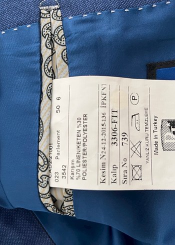 Mavi Modern Klasik Erkek Takım Elbise - Görsel 4