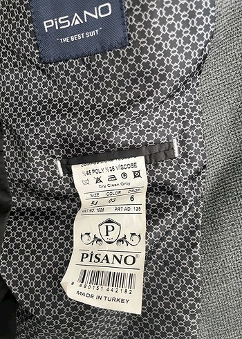 Gri Düğmeli Erkek Takım Elbise Ceket - Görsel 5