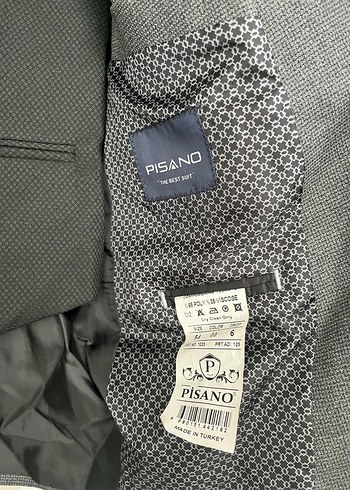 Gri Düğmeli Erkek Takım Elbise Ceket - Görsel 4