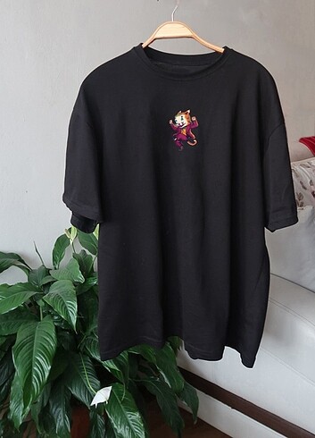 joker baskılı oversize t-shirt 