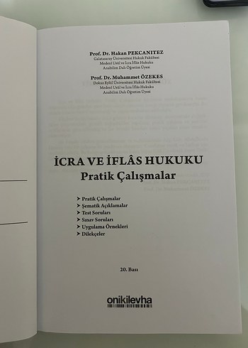 İcra ve İflas Hukuku Pratik Çalışmalar 20. Baskı