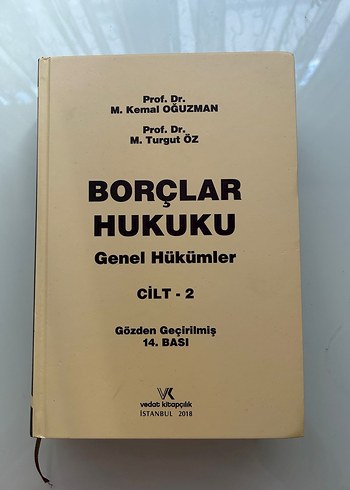 Borçlar Hukuku Genel Hükümler Cilt 2