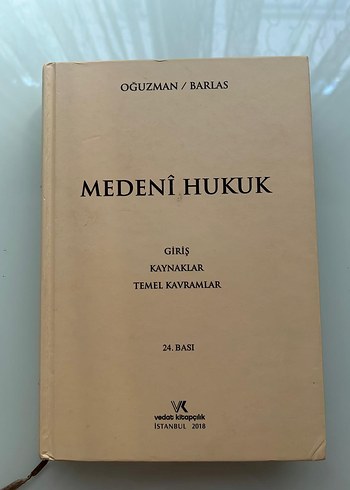 Medenî Hukuk Giriş ve Temel Kavramlar Kitabı
