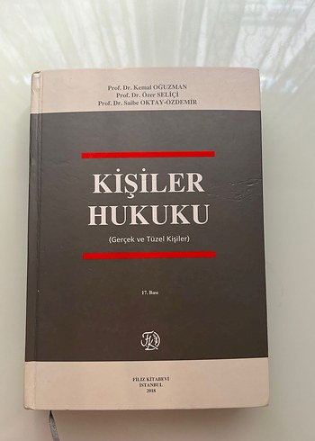 Kişiler Hukuku - Gerçek ve Tüzel Kişiler Kitabı