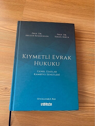 Kıymetli Evrak Hukuku-onikilevhayayınları Prof.Dr.Abuzer Kendige