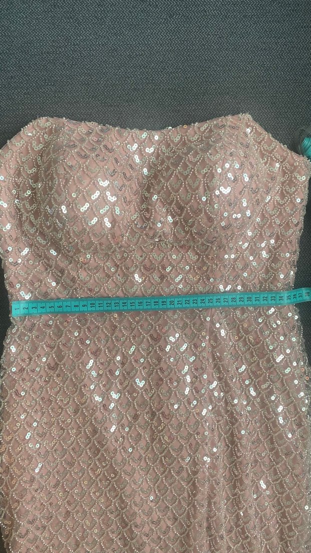 Taşlı pullu abiye - Görsel 5