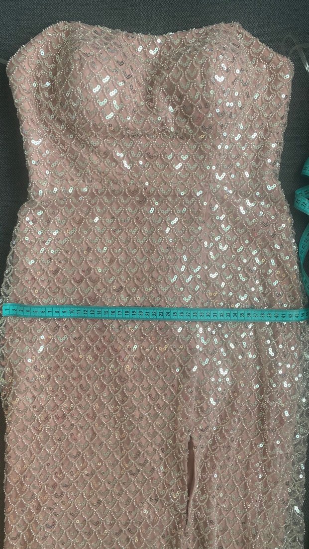 Taşlı pullu abiye - Görsel 4