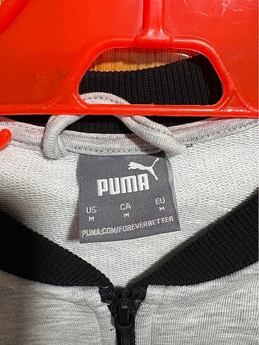 m Beden gri Renk Puma erkek zip ceket