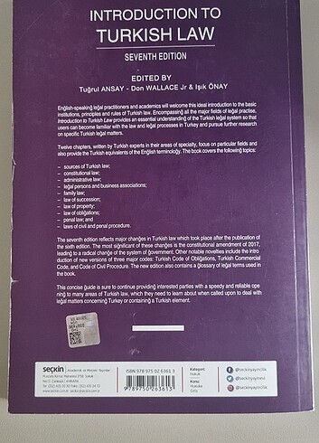 Introduction to Turkish Law Tuğrul Ansay