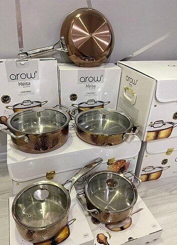 Arow çelik tencere seti - Görsel 7