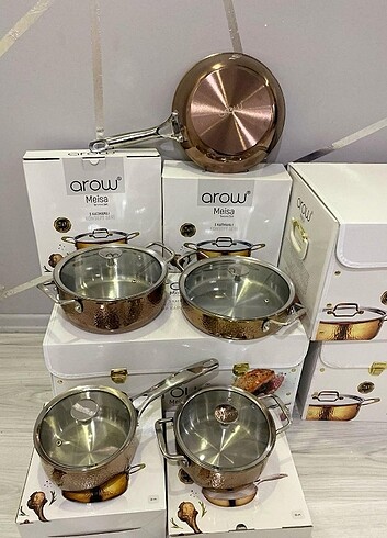 Arow çelik tencere seti - Görsel 8
