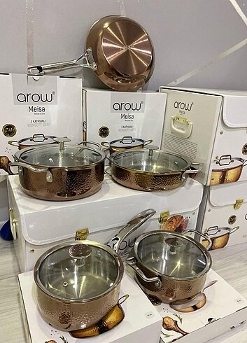 Arow çelik tencere seti - Görsel 9