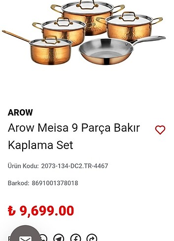 Arow çelik tencere seti - Görsel 11