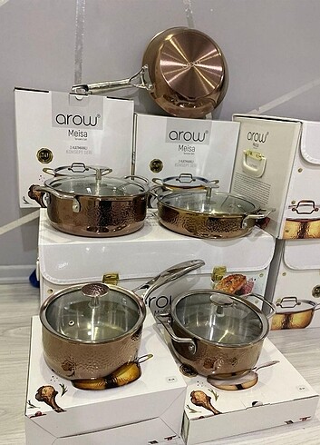Arow çelik tencere seti - Görsel 12