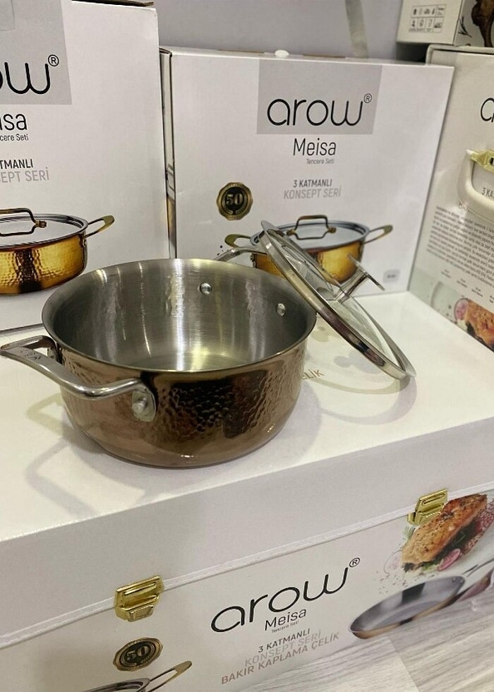 Arow çelik tencere seti - Görsel 2