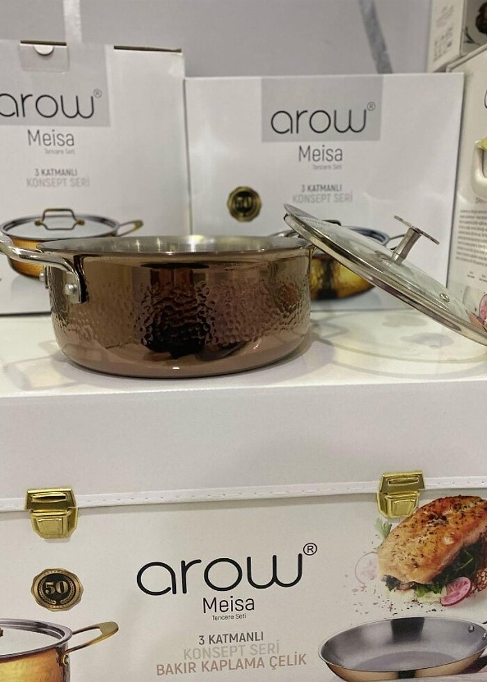 Arow çelik tencere seti - Görsel 4