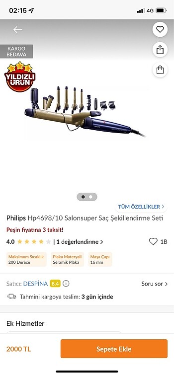 Philips profesyonel saç maşası