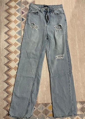 Trendyol & Milla Yikamali Acik Mavi Rahat Kesim Jean