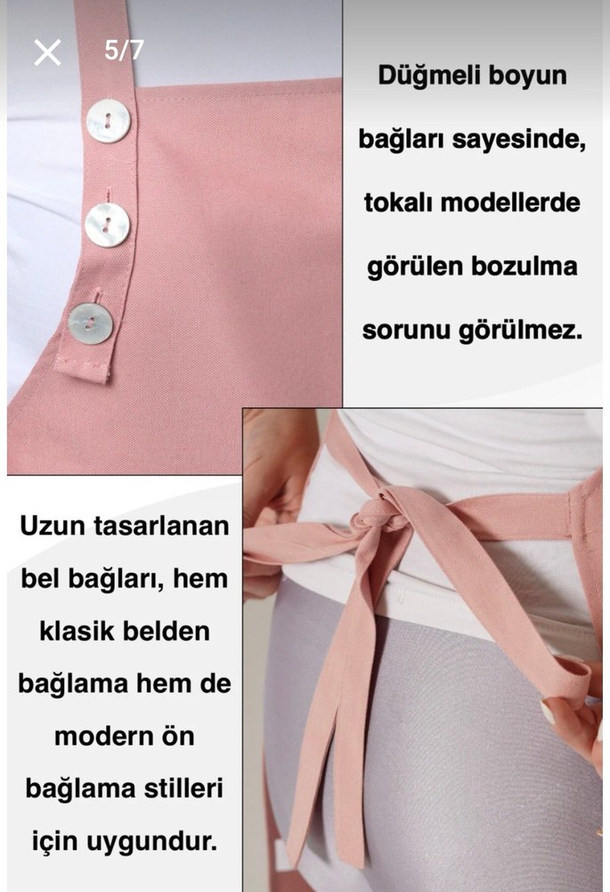 Pembe Pastel Mutfak Önlüğü - Görsel 5