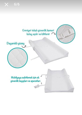 Bebek Alt Değiştirme Minderi 40x70 Cm Sıvı Geçirmez Leke Tutmaz - Görsel 6