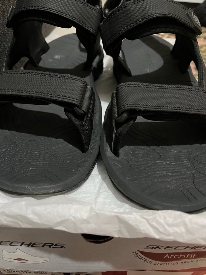 Siyah Erkek Bantlı Kauçuk Sandalet 43 numara - Görsel 3