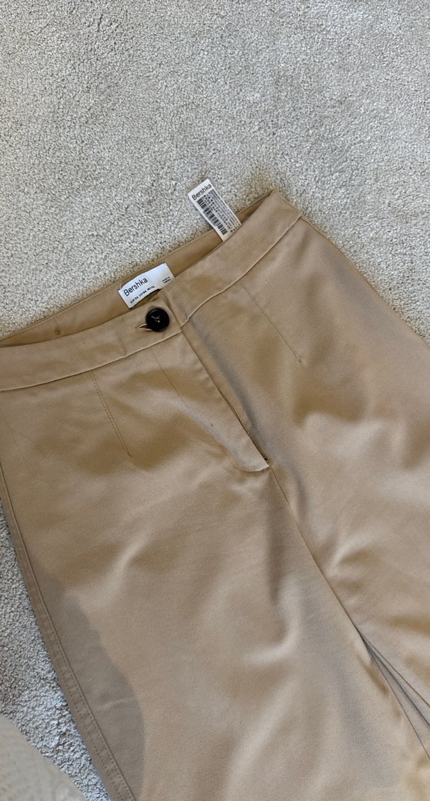 Bej Kadın Kumaş Pantolon Normal Kesim - Görsel 2