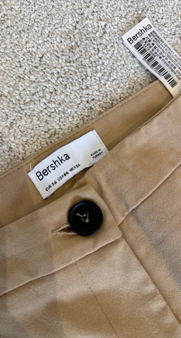 Bej Kadın Kumaş Pantolon Normal Kesim - Görsel 3