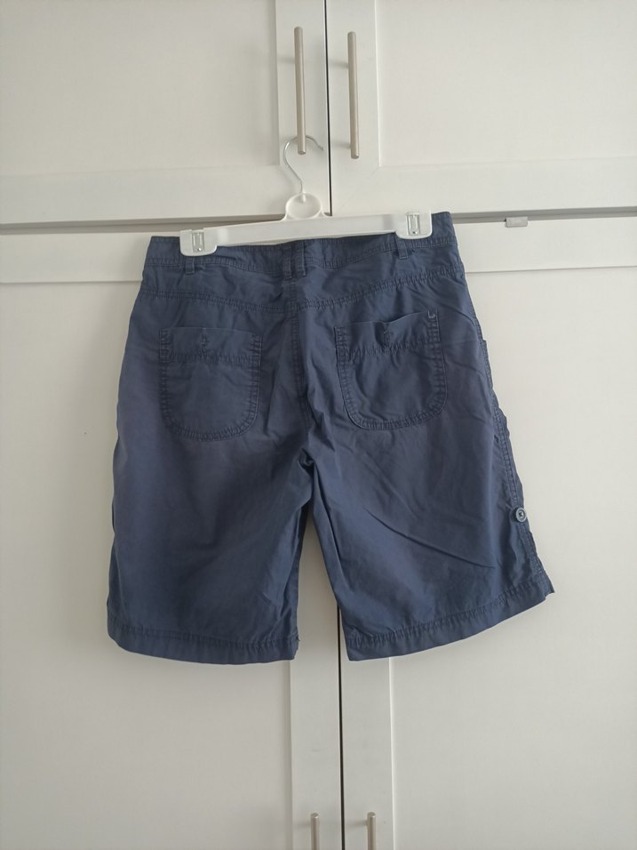 Erkek Çocuk Mavi Kot Kemerli Şort - Görsel 2