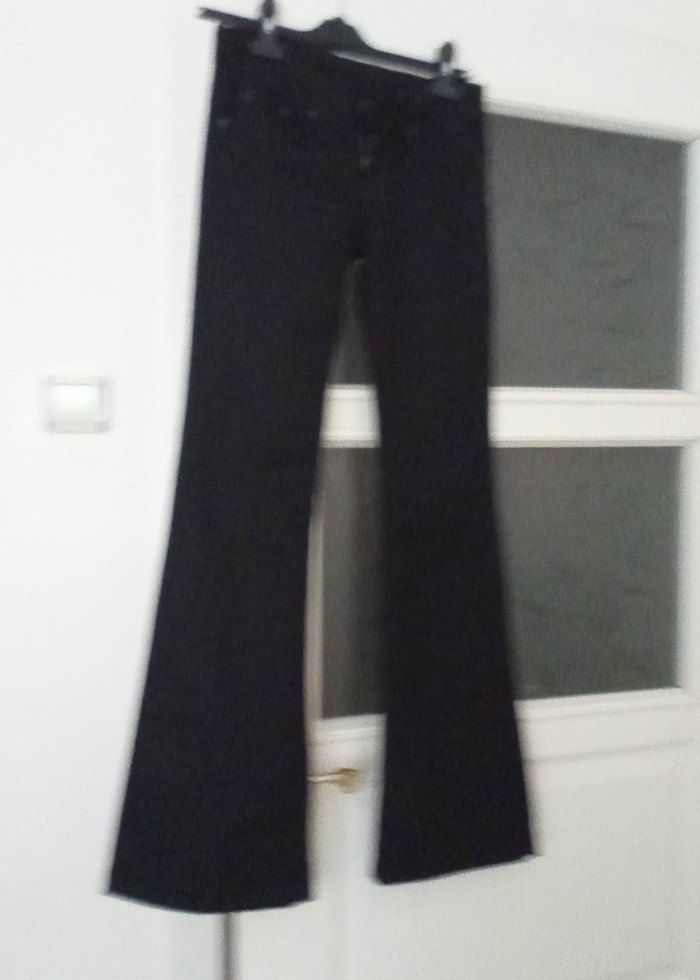 Siyah Kemerli Kadın Kot Pantolon - Görsel 3