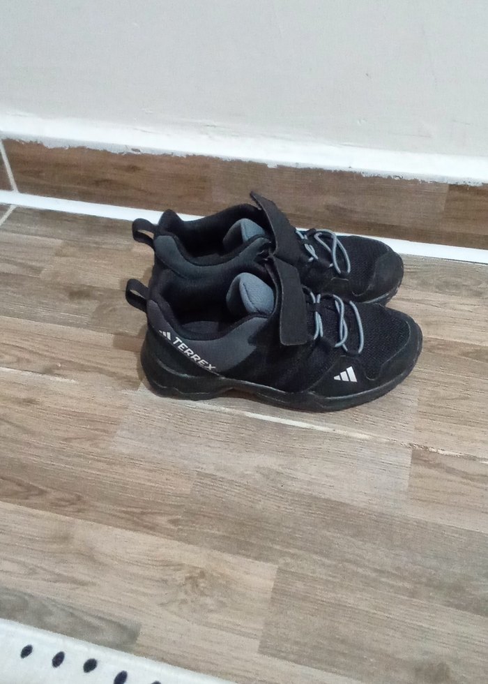 Siyah Erkek Çocuk Spor Ayakkabı Velcro - Görsel 4