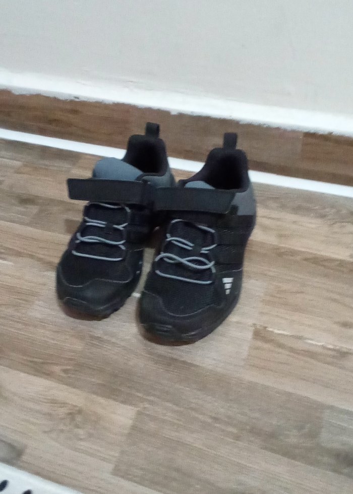 Siyah Erkek Çocuk Spor Ayakkabı Velcro - Görsel 2