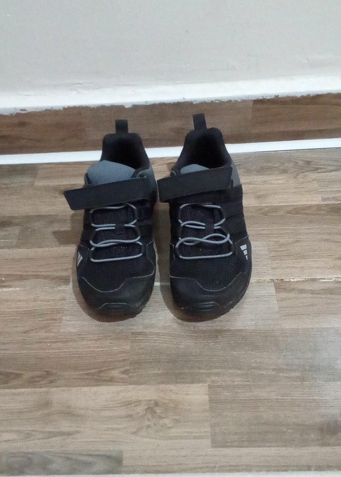 Siyah Erkek Çocuk Spor Ayakkabı Velcro - Görsel 3