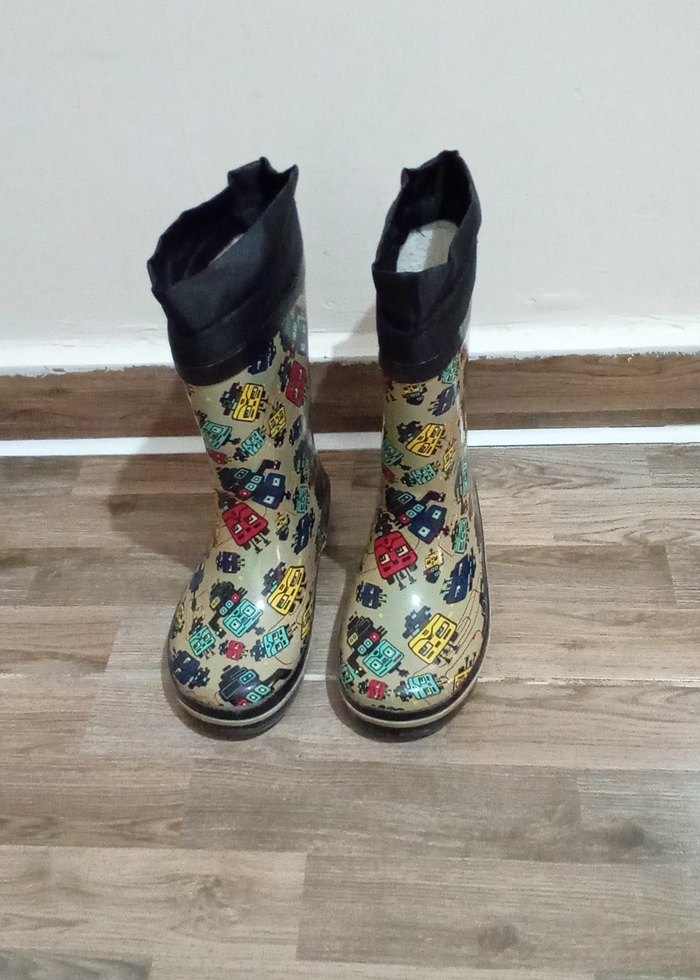 Renkli Desenli Erkek Çocuk Lastik Çizme - Görsel 2