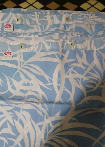 Açık Mavi Desenli leke ,su tutmaz duş perdesi - Görsel 3