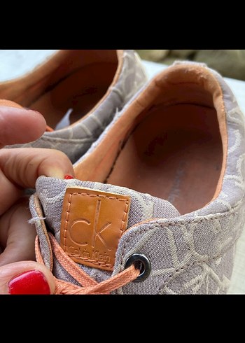 39 Beden çeşitli Renk Calvin Klein Bej Kadın Spor Ayakkabı