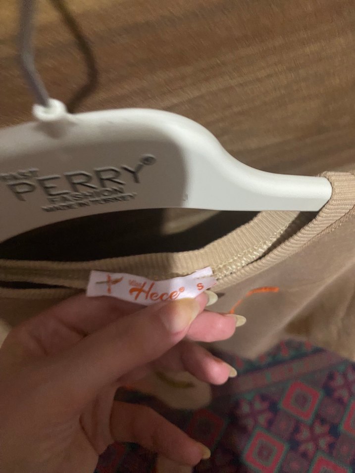 Bej Kısa Kesim Kadın Sweatshirt - Görsel 2