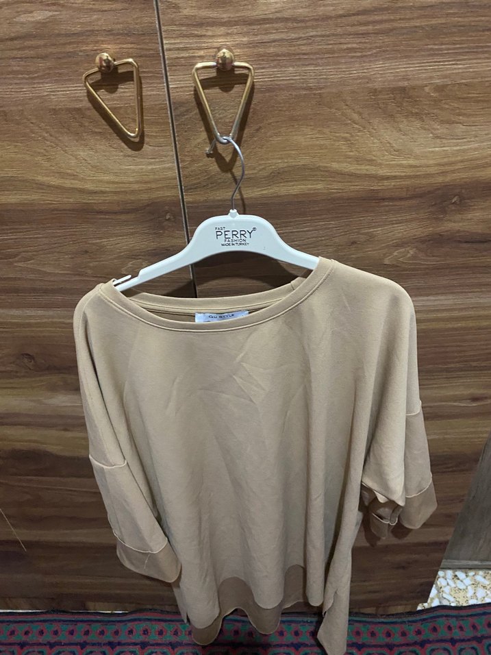 Bej Kadın Keten Salaş Sweatpant - Görsel 3