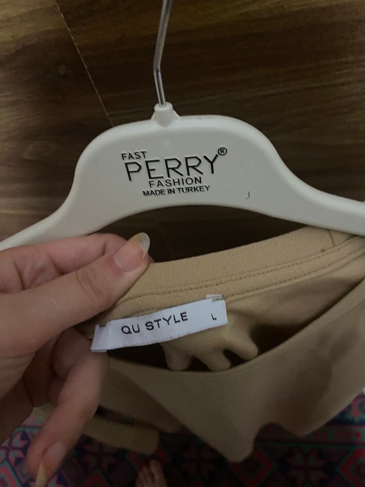 Bej Kadın Keten Salaş Sweatpant - Görsel 4