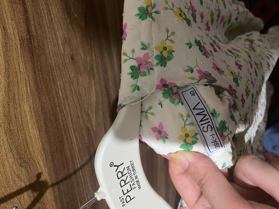 Çiçekli Uzun Kollu Elbise - Görsel 3