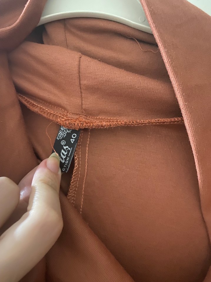 Kahverengi Süet Uzun Kollu Uzun Elbise - Görsel 2