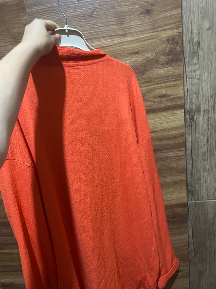 Kırmızı V Yaka Triko Hırka - Görsel 4