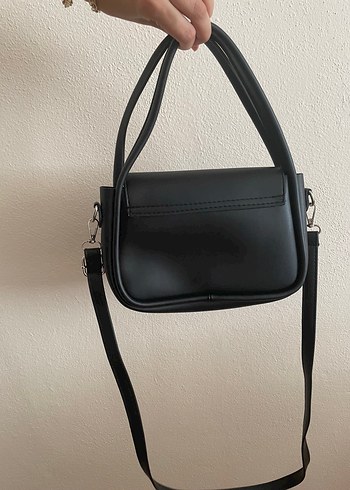 Beden Siyah Deri Minimalist Kadın Çanta