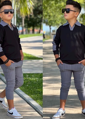 Diğer Gri Erkek Çocuk Eşofman Altı Rahat Kesim