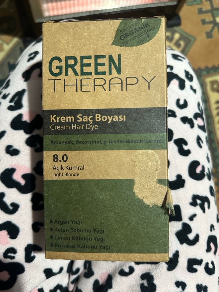 Green Therapy Açık Kumral Krem Saç Boyası 8.0 - Görsel 4