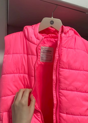 Kız Çocuk Pembe Fermuarlı Yelek - Görsel 3