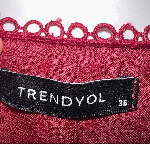 36 Beden Bordo V yaka bluz
