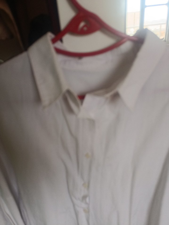 Kadın Beyaz Keten Gömlek - Görsel 2