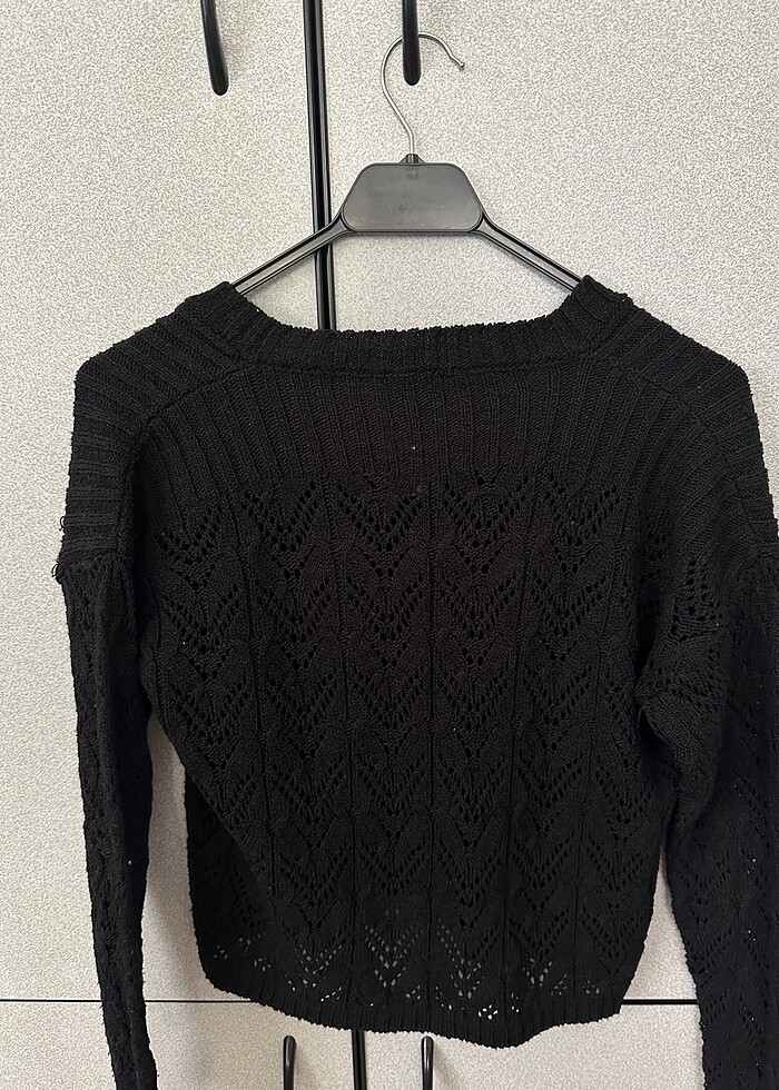 Siyah triko kazak - Görsel 2